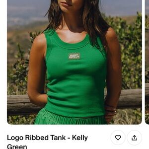 Daily Drills Green Logo Tank Top M/L NWT